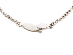 Leaves zilveren armband London Blue Topaas