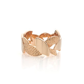 Leaves ring roodgoud XL