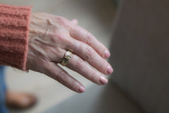 Leaves ring roodgoud XL