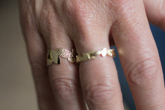 Leaves ring geelgoud XL