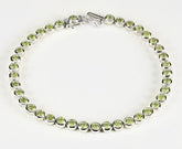 Zilveren tennisarmband Peridot