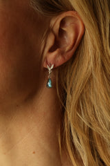 Zilveren Oorhangers Labradoriet - Sterling zilver - Natuurlijke edelsteen - Elegante damesoorbel met steen