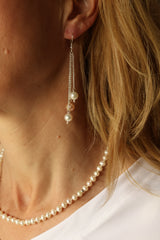 Sierlijke Zilveren Pareloorbellen Multicolor - Lange oorhangers met Parels in verschillende kleuren - Zoetwaterparels - Sterling Zilver