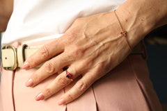 Roodgouden Armband met Drieblad symbool - Trefoil Collectie - Rosé kleur Armbandje - Perfect om te combineren - Roségouden armbandje