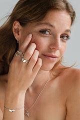 Leaves ring XL - Sterling Zilveren Ring extra breed - Leaves Collectie - Zilveren ring met bladmotief