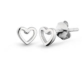 Hartjes oorbellen - Zilveren Oorknopjes voor elke dag - Perfect cadeau van moeder aan dochter
