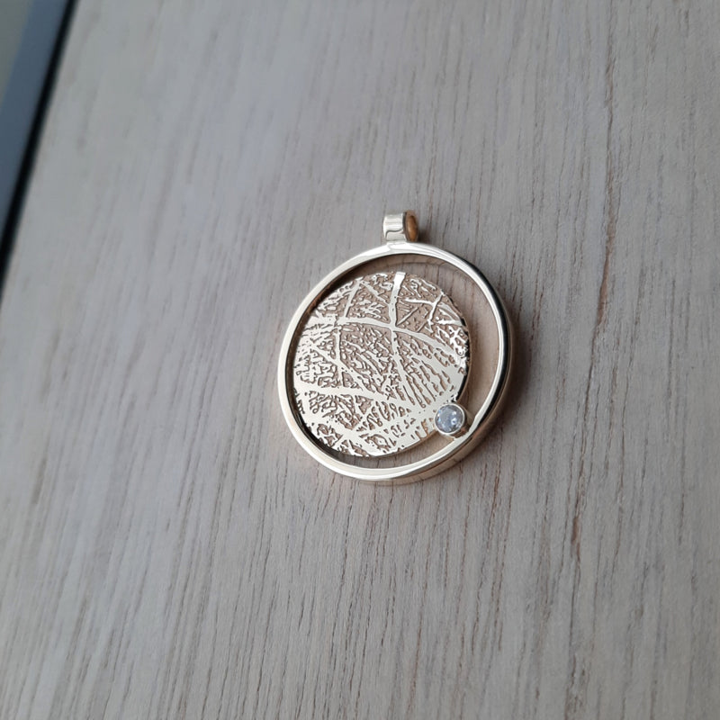 Gouden vingerafdruk hanger