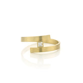 Geelgouden slagring met Diamant