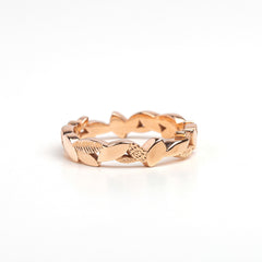 Leaves ring Roodgoud