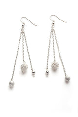 Zilveren bol oorbellen