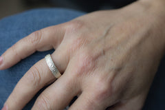 Stoere zilveren ring - Brushed Collectie