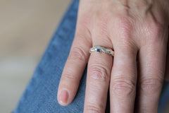 Leaves ring Zilver met London Blue Topaas