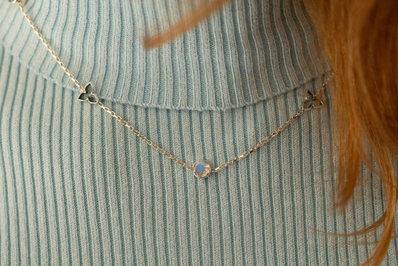 Limited Edition Maansteen Collier Zilver