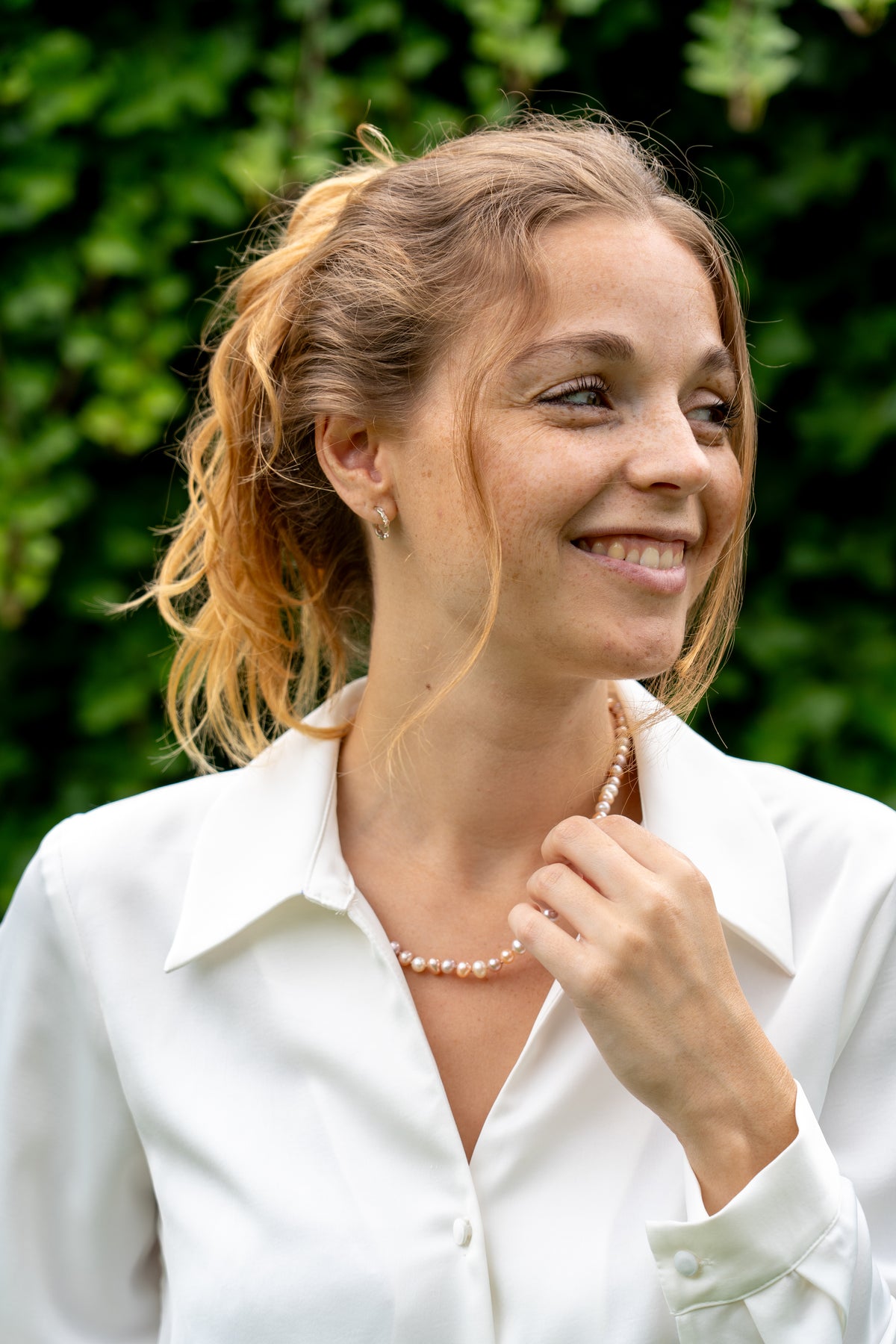 Meerkleurig parelcollier