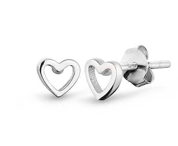 Hartjes oorbellen - Zilveren Oorknopjes voor elke dag - Perfect cadeau van moeder aan dochter