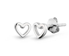 Hartjes oorbellen - Zilveren Oorknopjes voor elke dag - Perfect cadeau van moeder aan dochter