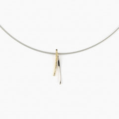 Gouden hanger met Geel- en Witgoud